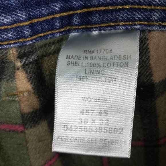 Lakin McKey Mens Jeans Carpenter‎ Flannel Lined Blue Denim Medium Wash 38x32 - Picture 14 of 14